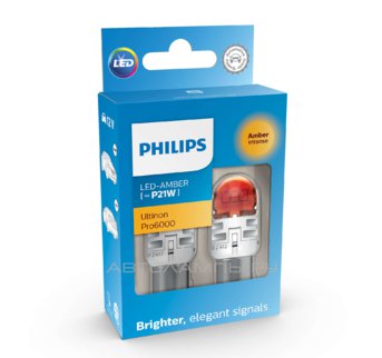 P21W 12V-LED (BA15s) Amber 2.3W Ultinon Pro6000 (.2.) 11498AU60X2